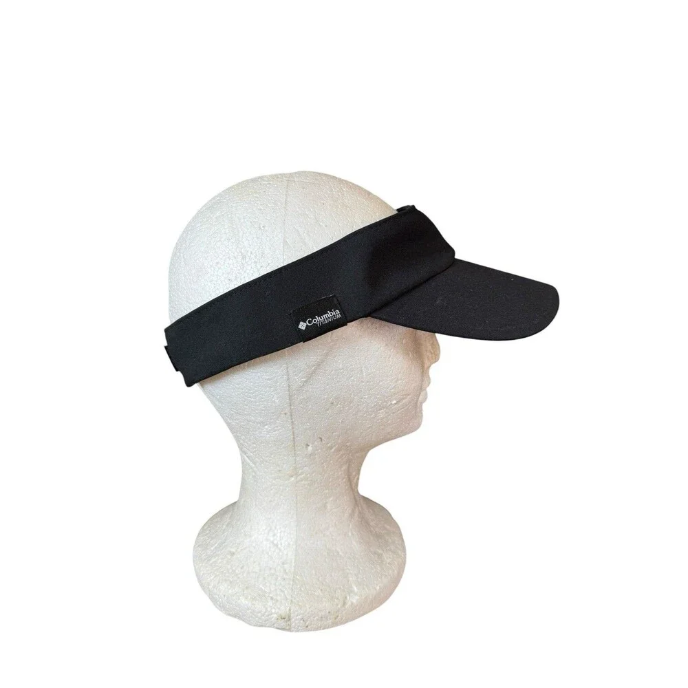 Columbia Titanium Visor Cap Adjustable Strapback Light Black Golf Sports Hat